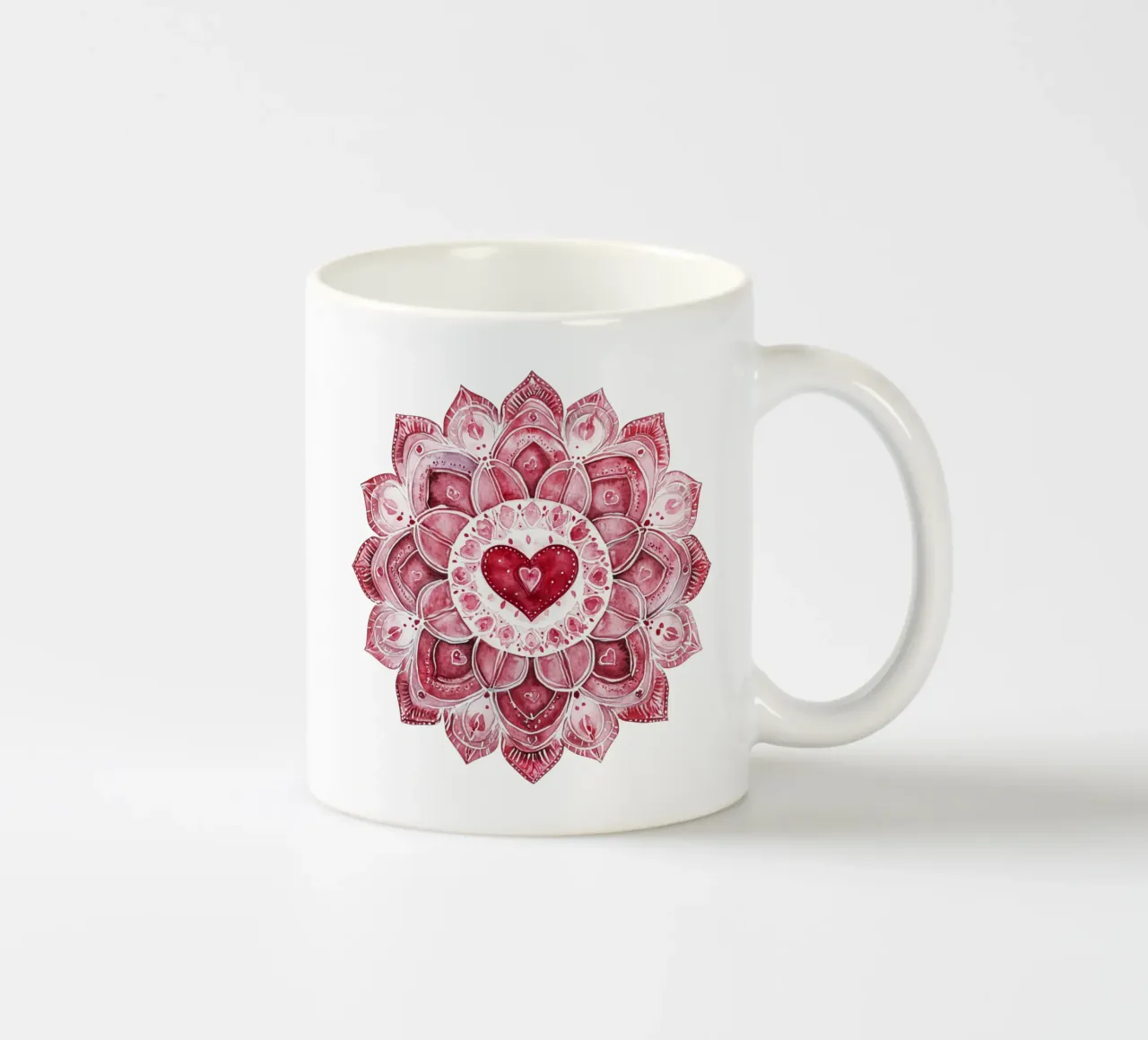 Mandala dell'amore ad acquerello tazza in ceramica da Spiritual Touch
