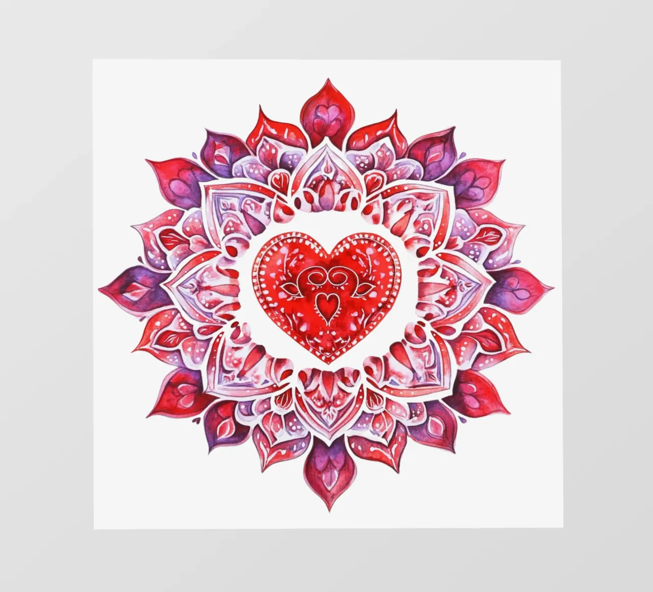 Mandala dell'amore ad acquerello pellicola backlit da Spiritual Touch