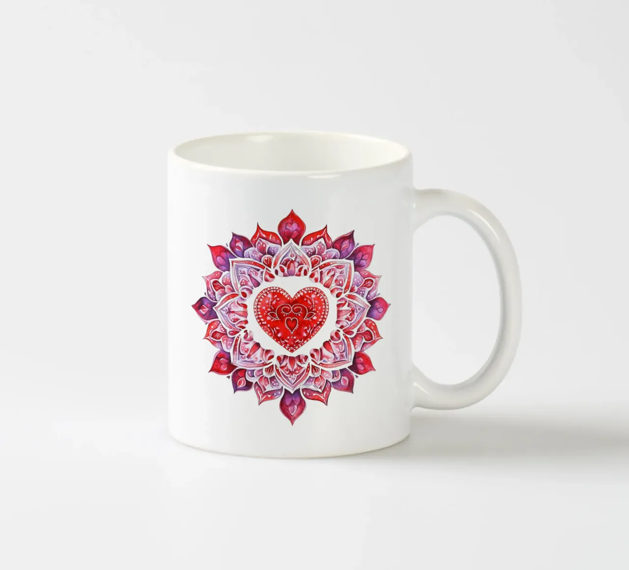 Mandala dell'amore ad acquerello tazza in ceramica da Spiritual Touch
