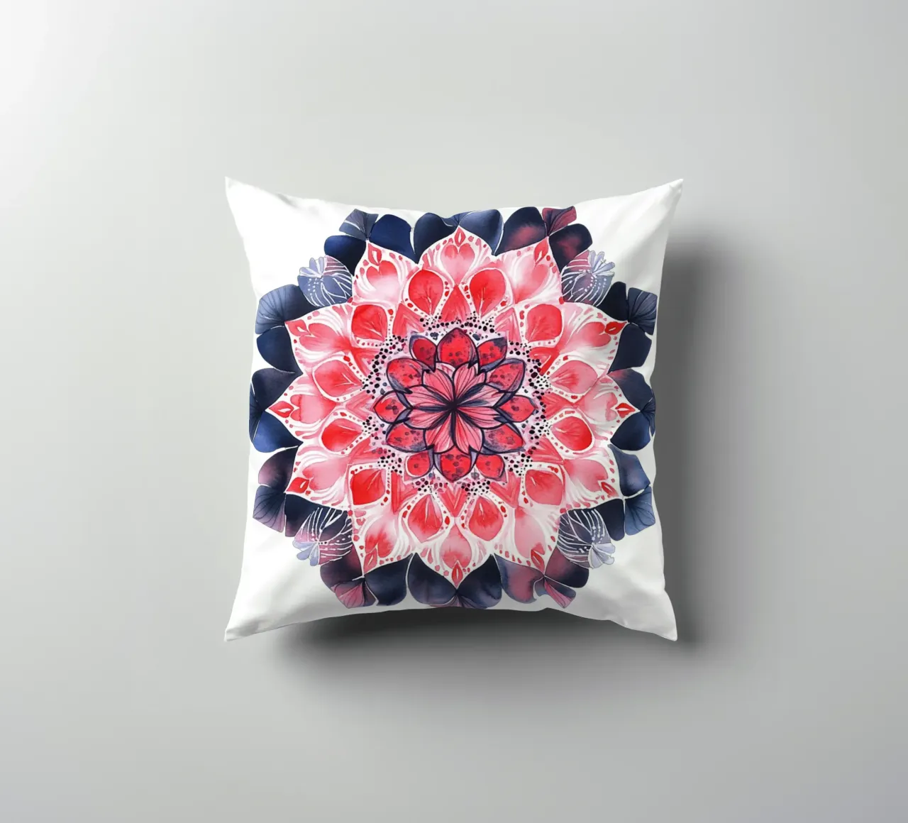 Mandala dell'amore ad acquerello cuscino da Spiritual Touch