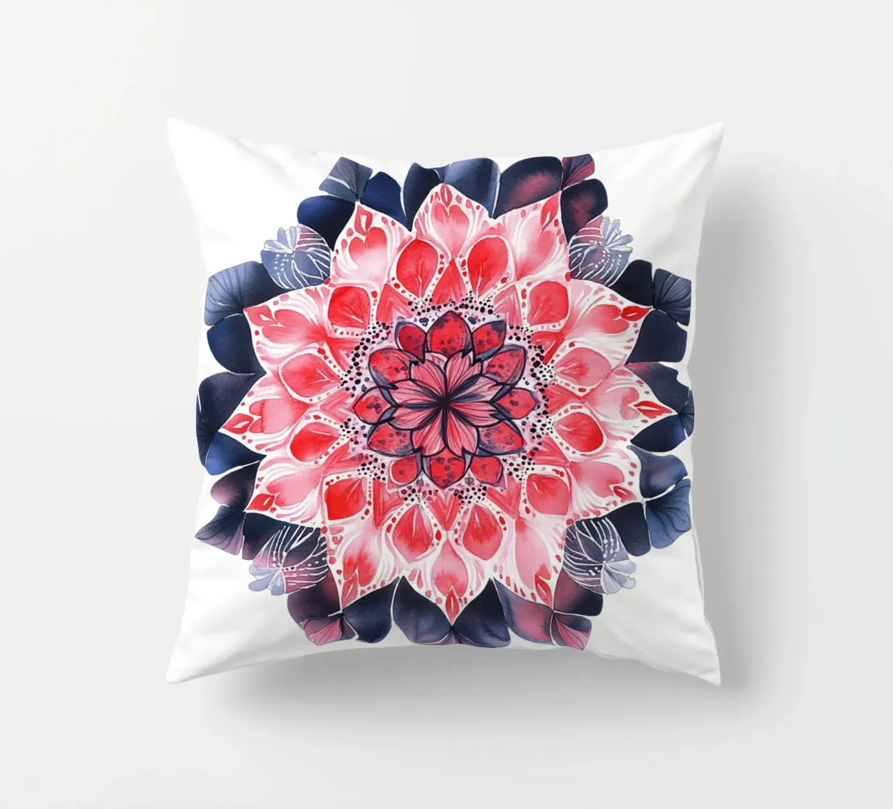 Mandala dell'amore ad acquerello cuscino da Spiritual Touch