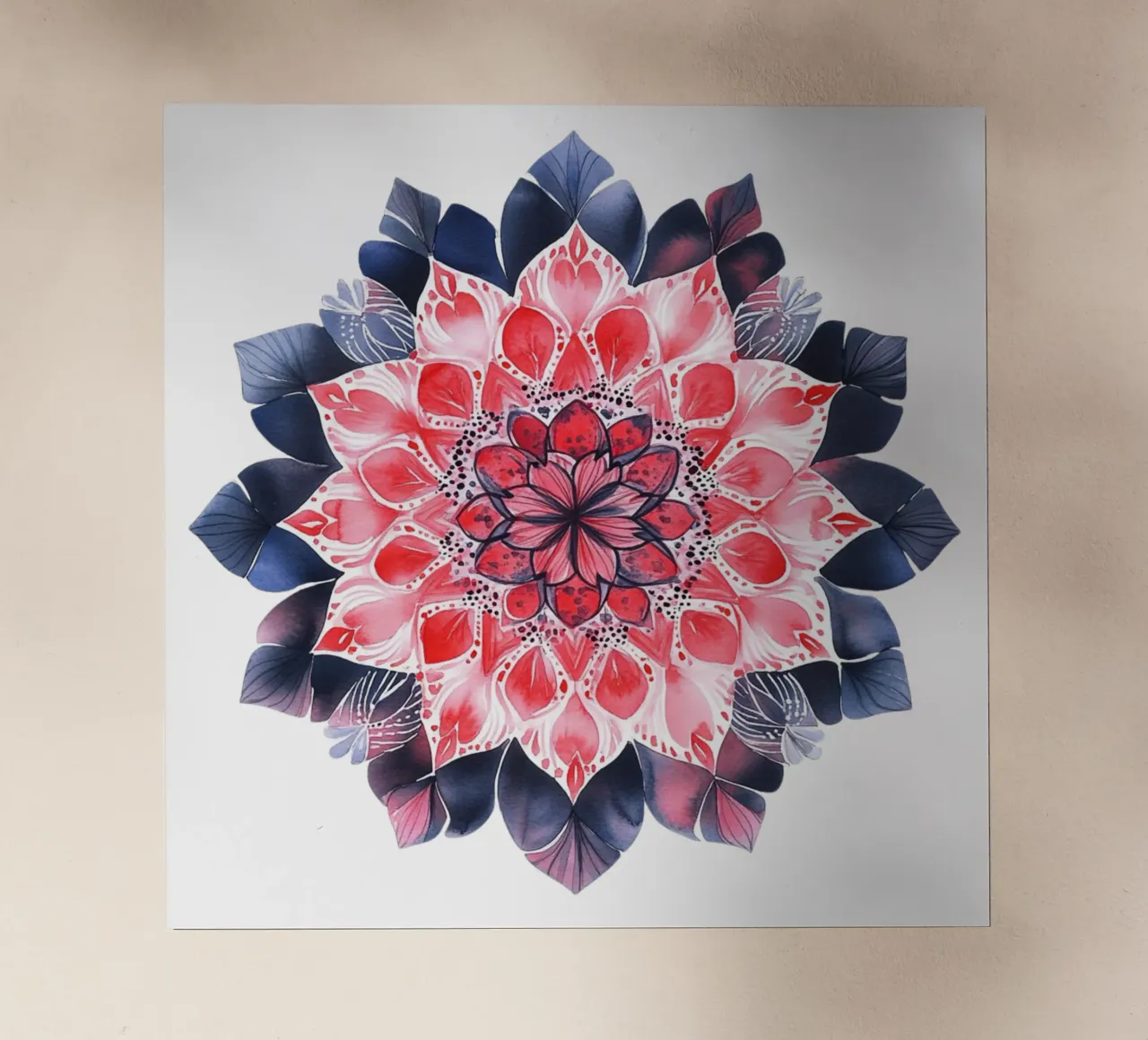 Mandala dell'amore ad acquerello pellicola backlit da Spiritual Touch