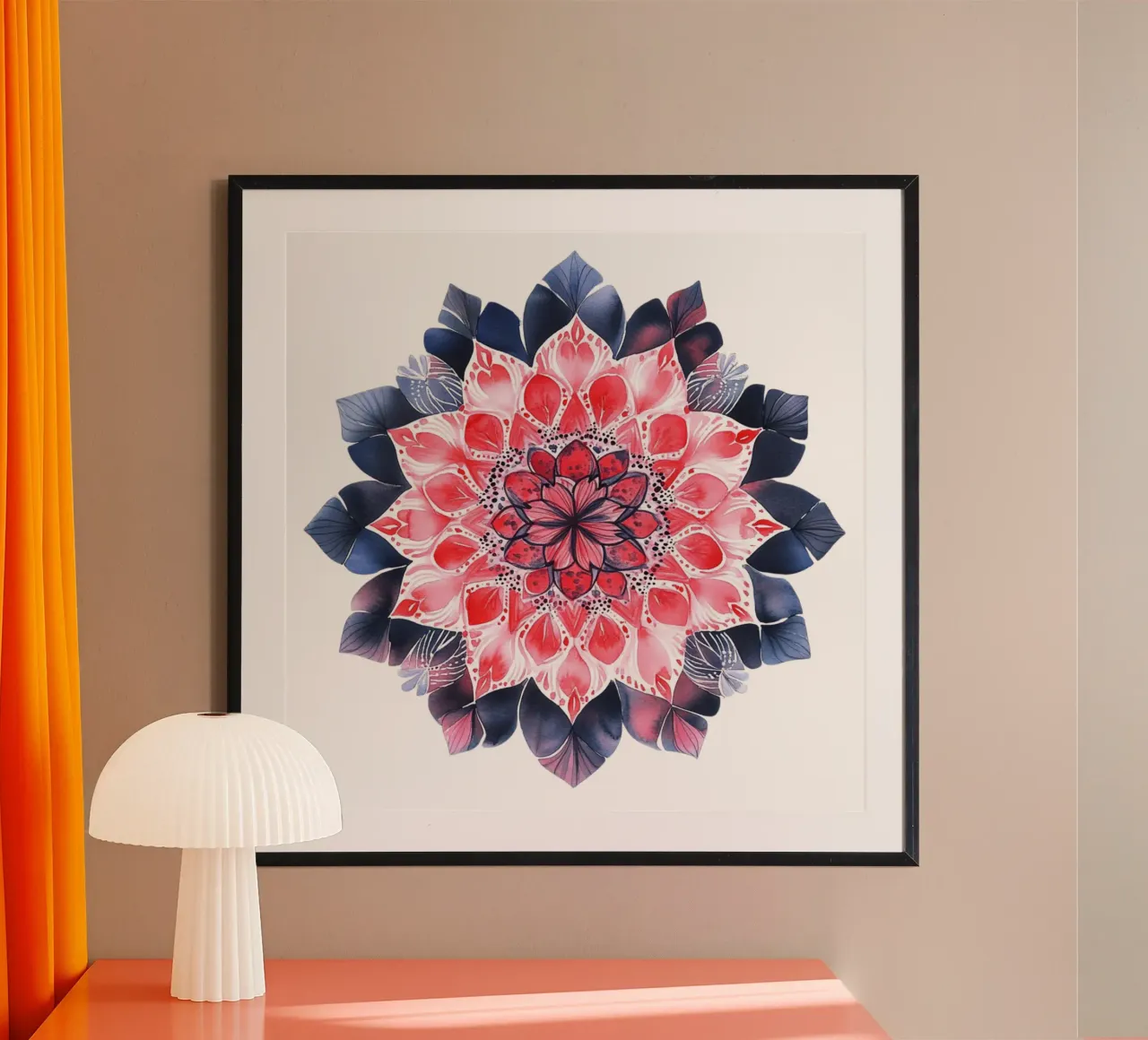 Mandala dell'amore ad acquerello poster da Spiritual Touch