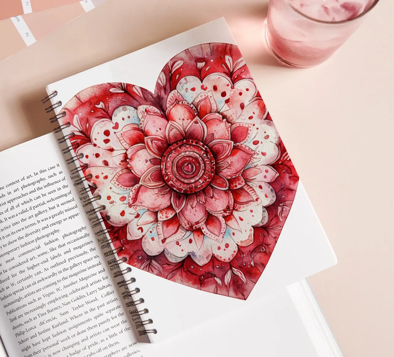 Mandala del amor en acuarela cuaderno de espiral de Spiritual Touch