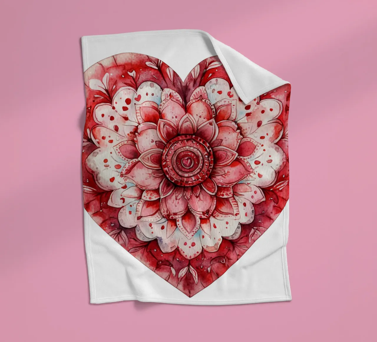Mandala dell'amore ad acquerello coperta in pile da Spiritual Touch