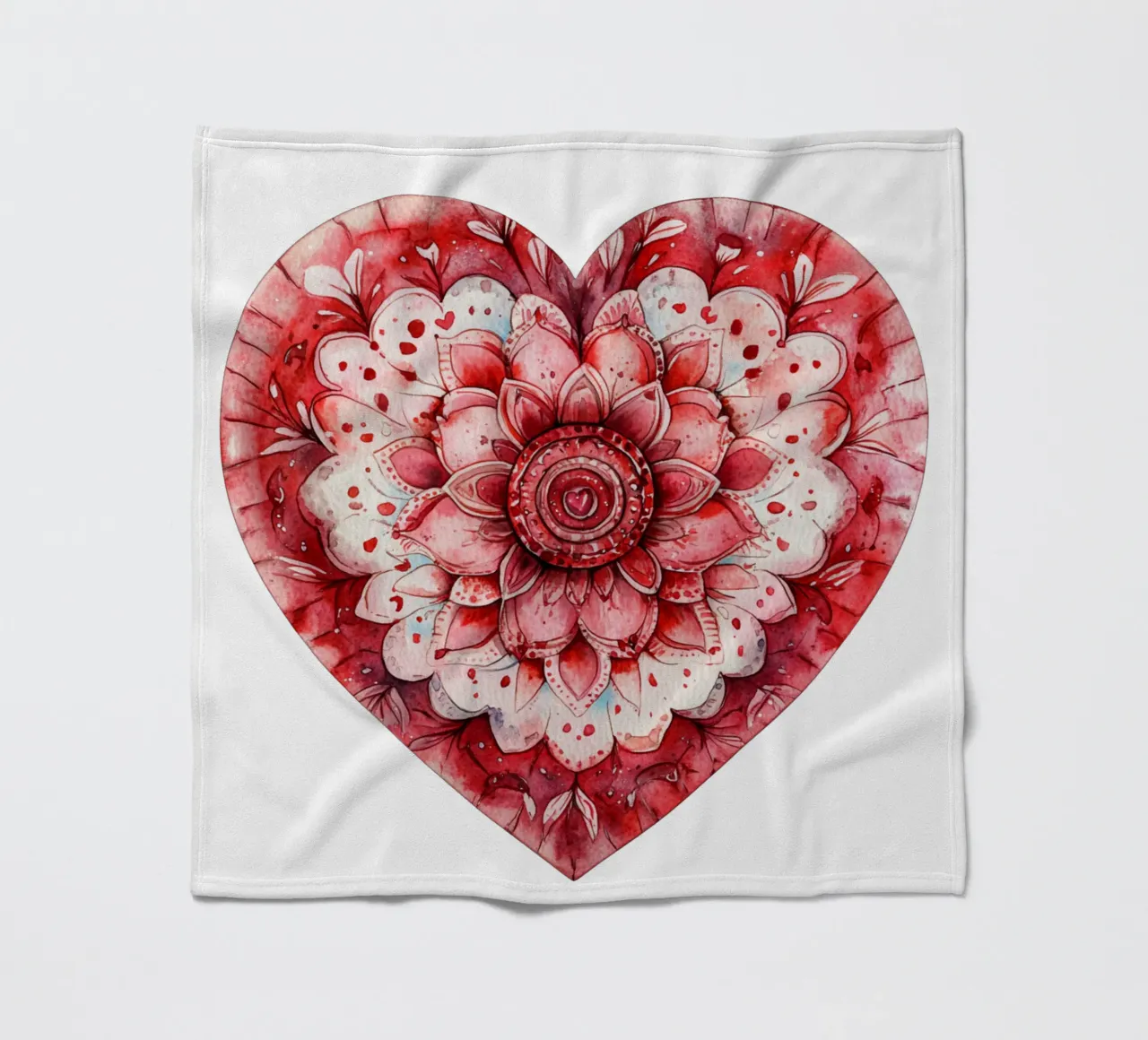 Mandala dell'amore ad acquerello coperta in pile da Spiritual Touch