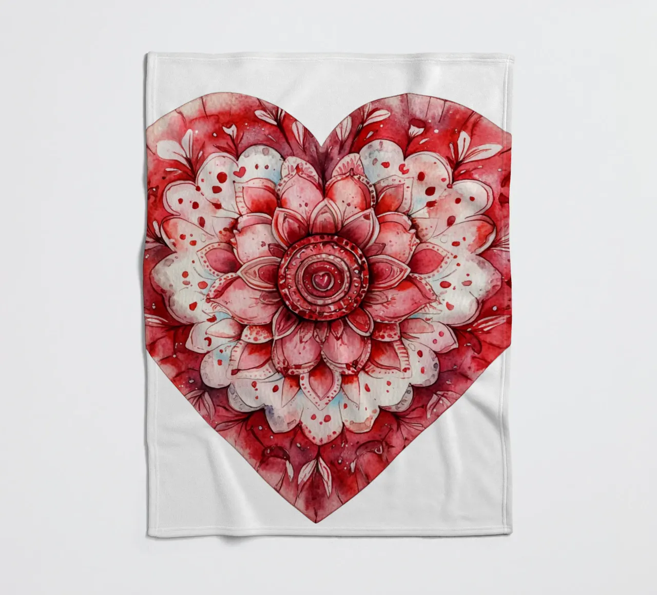 Mandala dell'amore ad acquerello coperta in pile da Spiritual Touch