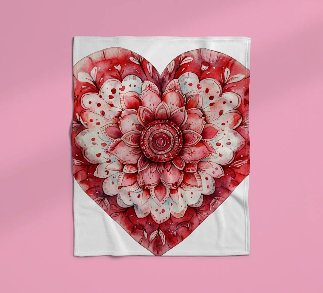 Mandala dell'amore ad acquerello coperta in pile da Spiritual Touch