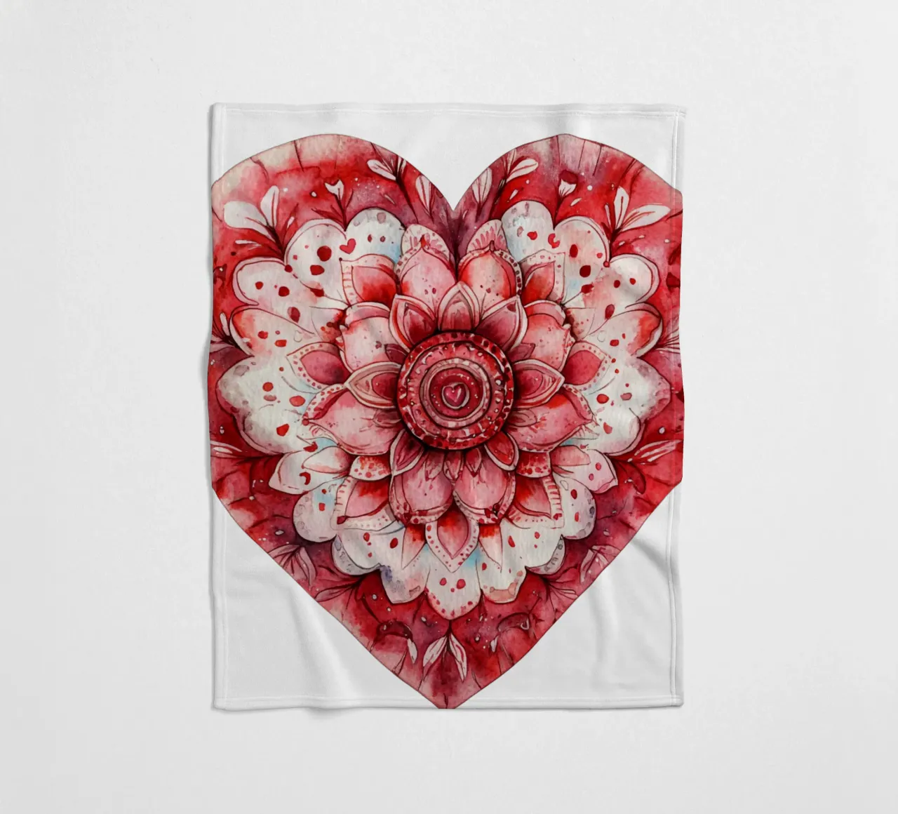 Mandala dell'amore ad acquerello coperta in pile da Spiritual Touch