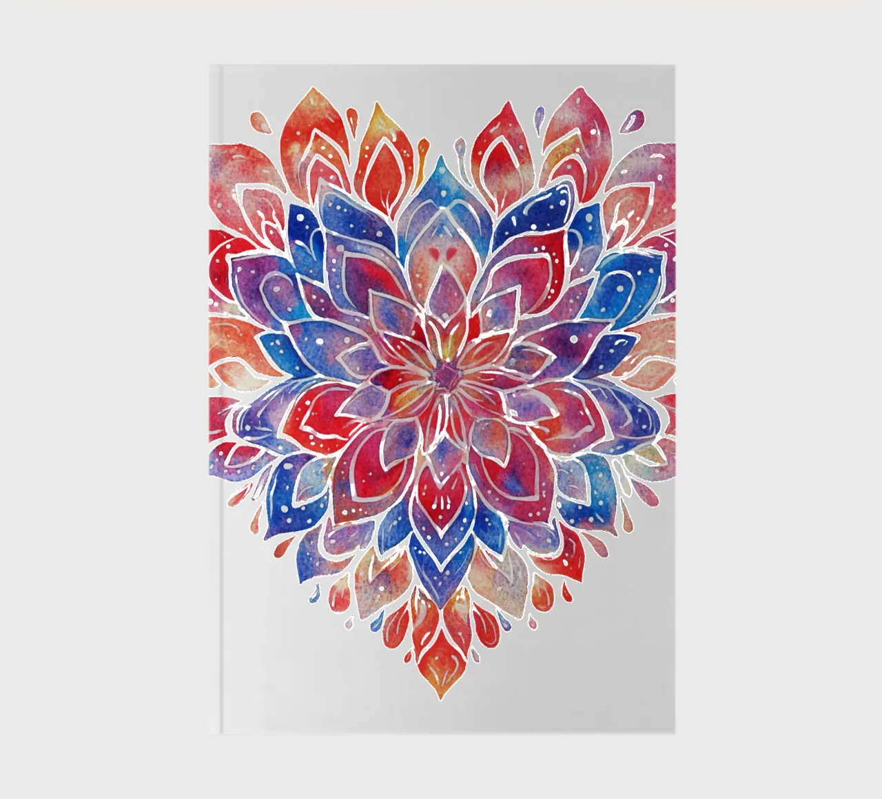 Mandala del amor en acuarela cuaderno de Spiritual Touch