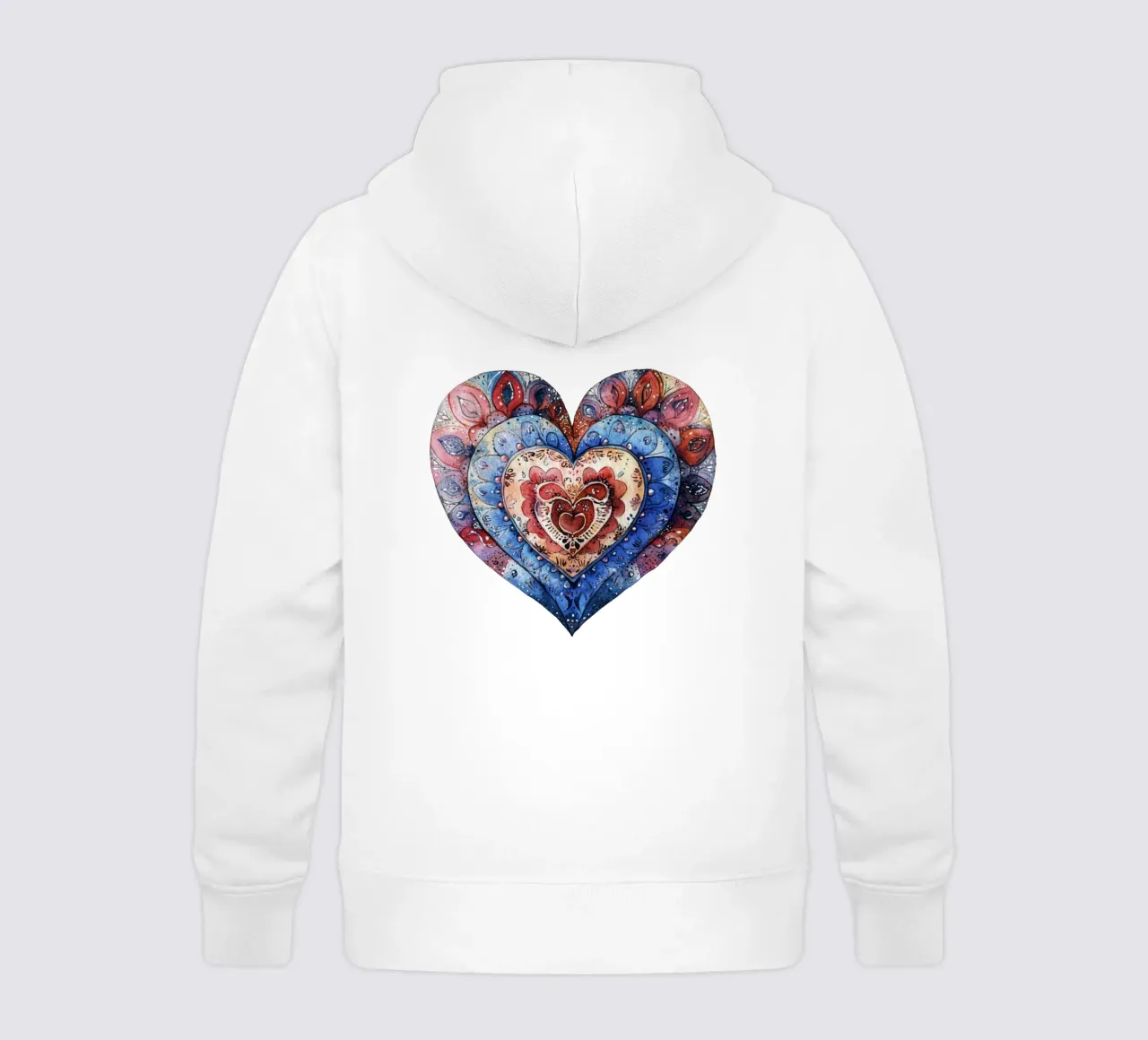 Mandala dell'amore ad acquerello felpa bambino con cappuccio da Spiritual Touch