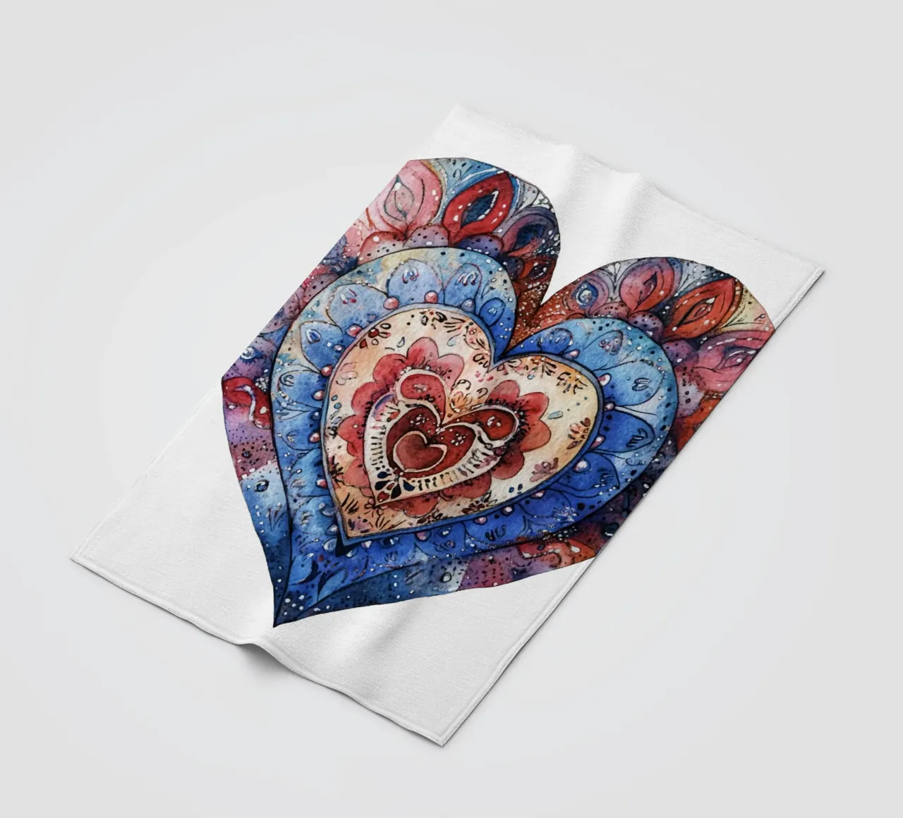 Mandala dell'amore ad acquerello coperta in pile da Spiritual Touch