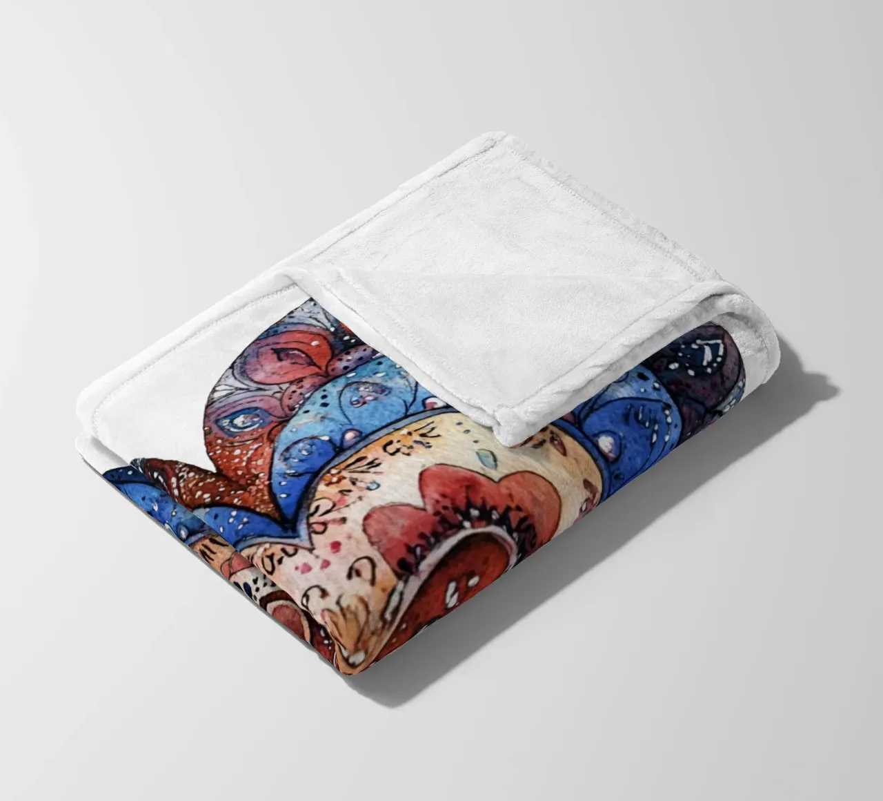 Mandala dell'amore ad acquerello coperta in pile da Spiritual Touch