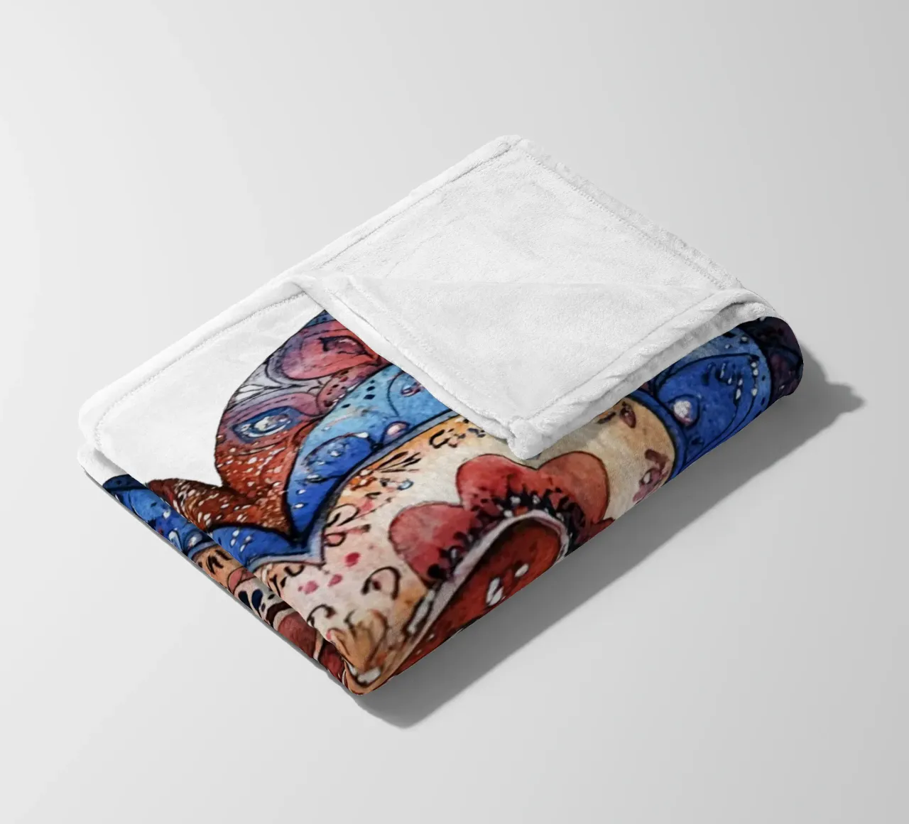Mandala dell'amore ad acquerello coperta in pile da Spiritual Touch