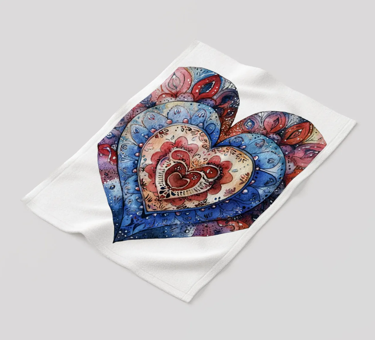 Mandala dell'amore ad acquerello coperta in pile da Spiritual Touch