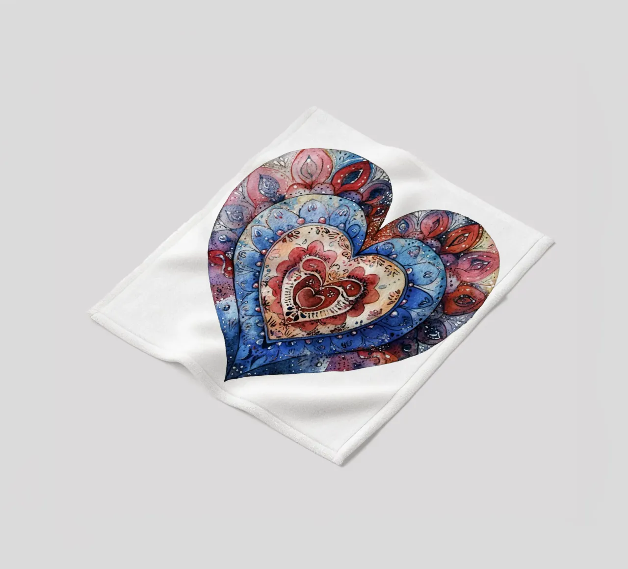Mandala dell'amore ad acquerello coperta in pile da Spiritual Touch