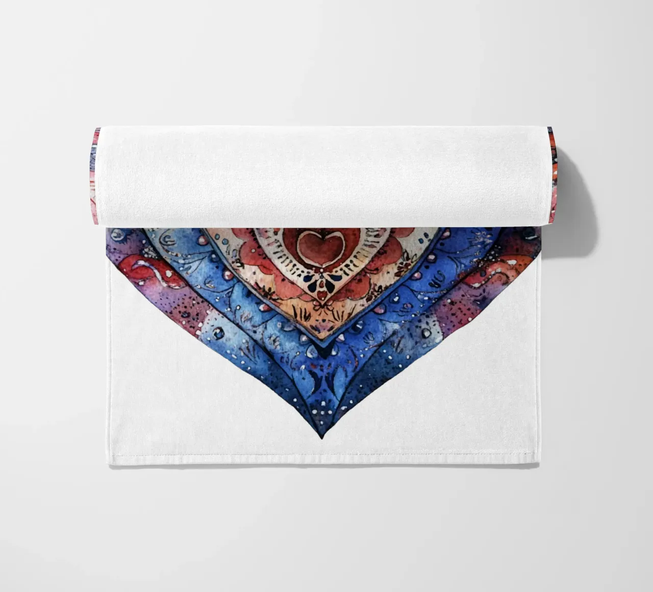 Mandala dell'amore ad acquerello telo mare da Spiritual Touch