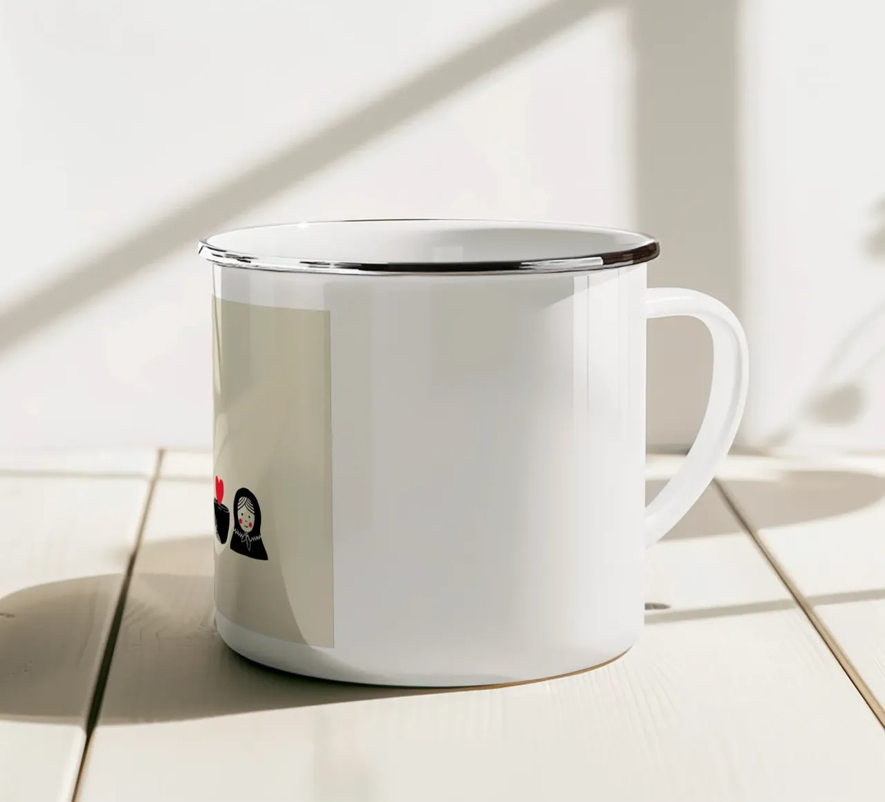 Beauty Inside tazza in smalto da Tobe Fonseca