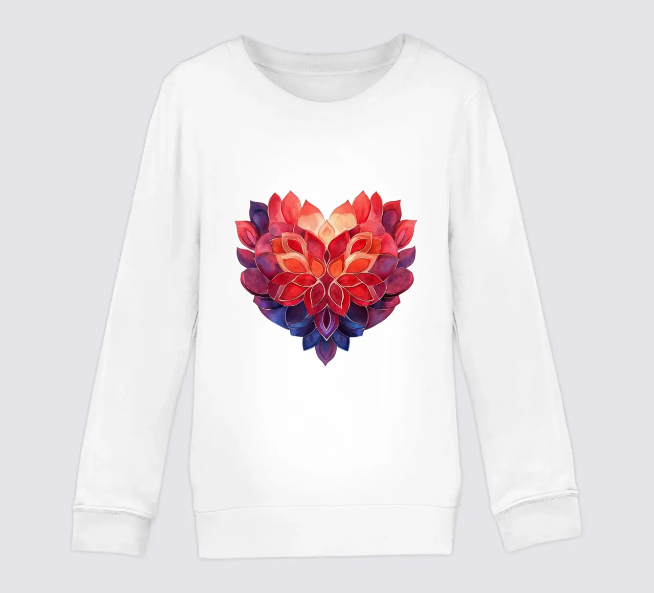 Mandala dell'amore ad acquerello felpa bambino da Spiritual Touch
