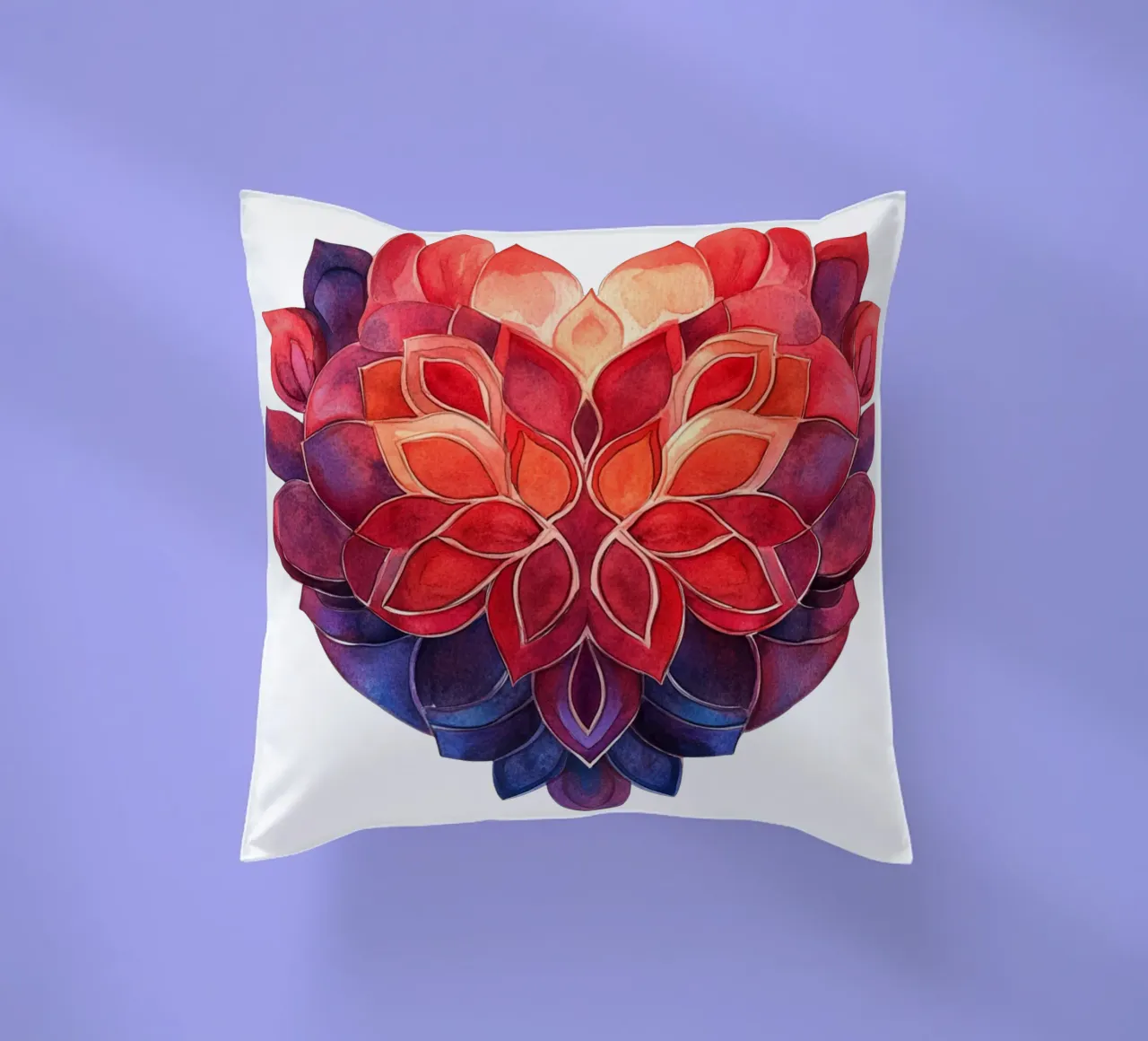 Mandala dell'amore ad acquerello cuscino da Spiritual Touch