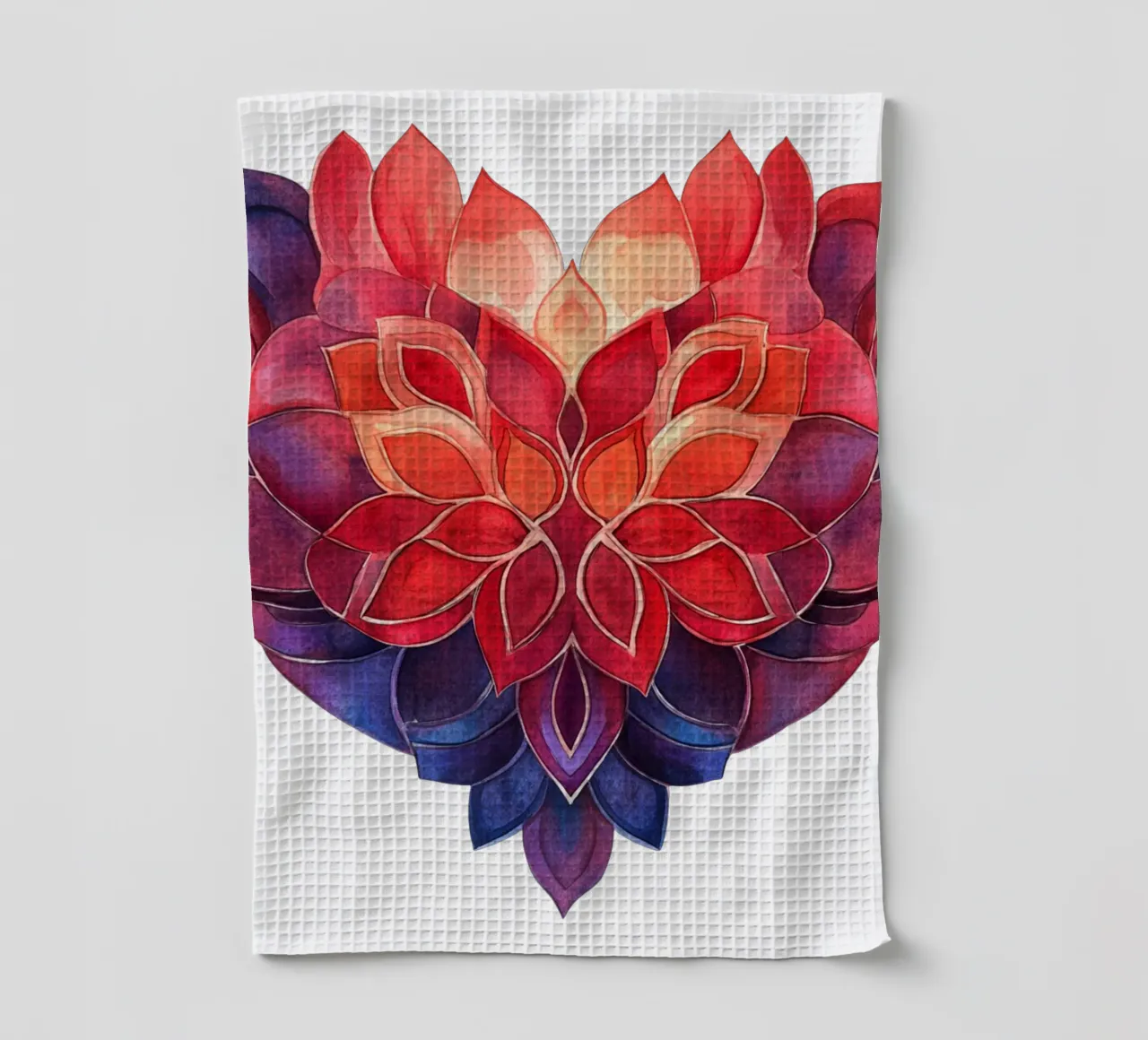 Mandala dell'amore ad acquerello canovaccio da cucina da Spiritual Touch