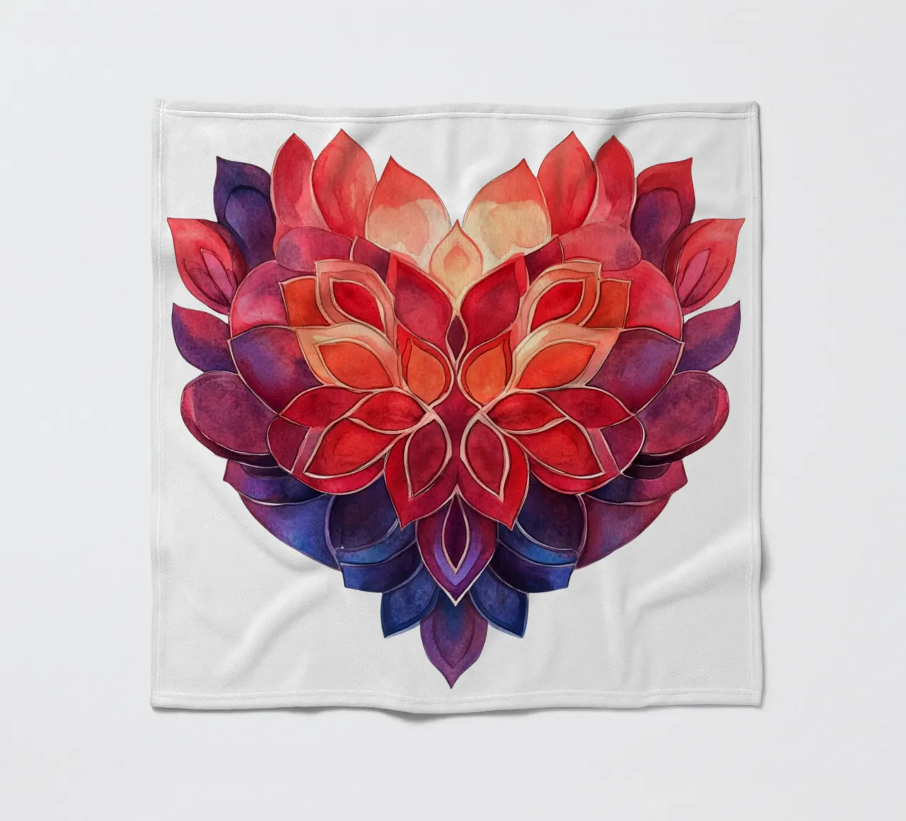 Mandala dell'amore ad acquerello coperta in pile da Spiritual Touch