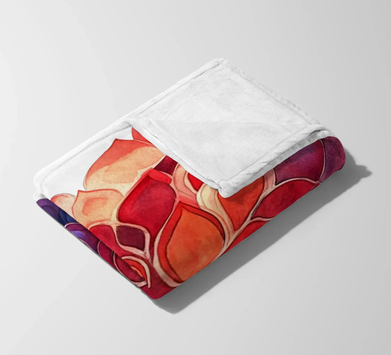 Mandala dell'amore ad acquerello coperta in pile da Spiritual Touch