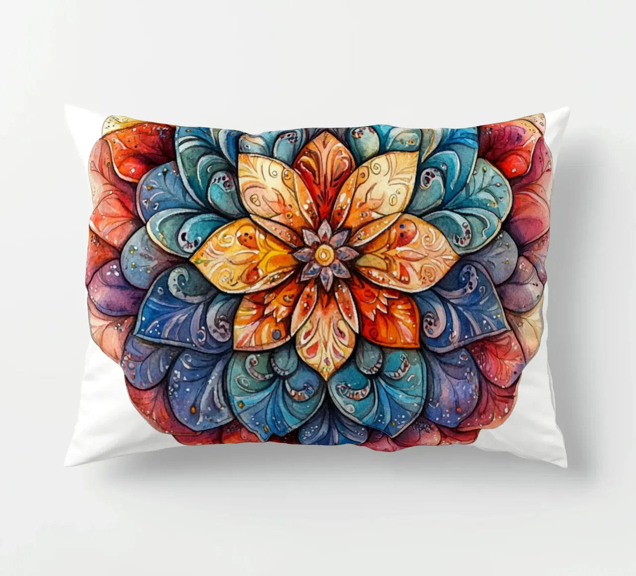 Mandala dell'amore ad acquerello cuscino da Spiritual Touch