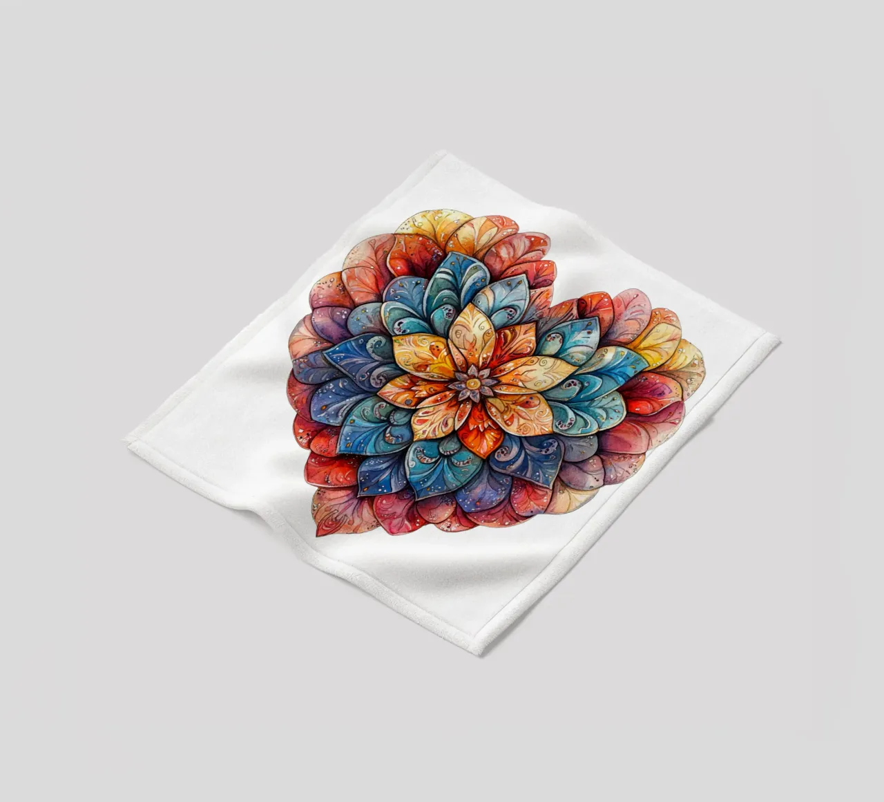 Mandala dell'amore ad acquerello coperta in pile da Spiritual Touch