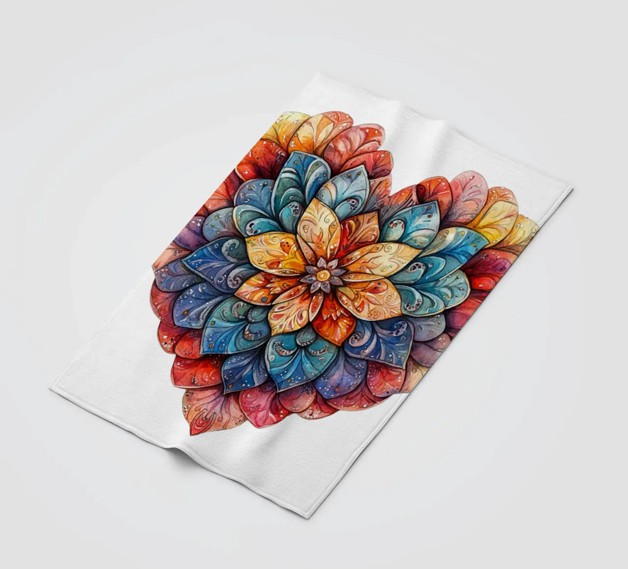 Mandala dell'amore ad acquerello coperta in pile da Spiritual Touch