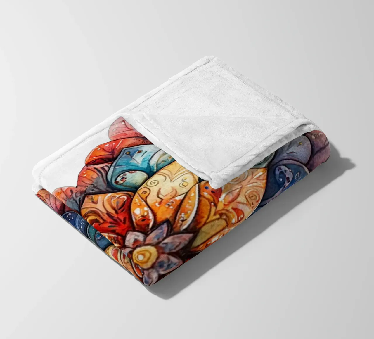 Mandala dell'amore ad acquerello coperta in pile da Spiritual Touch