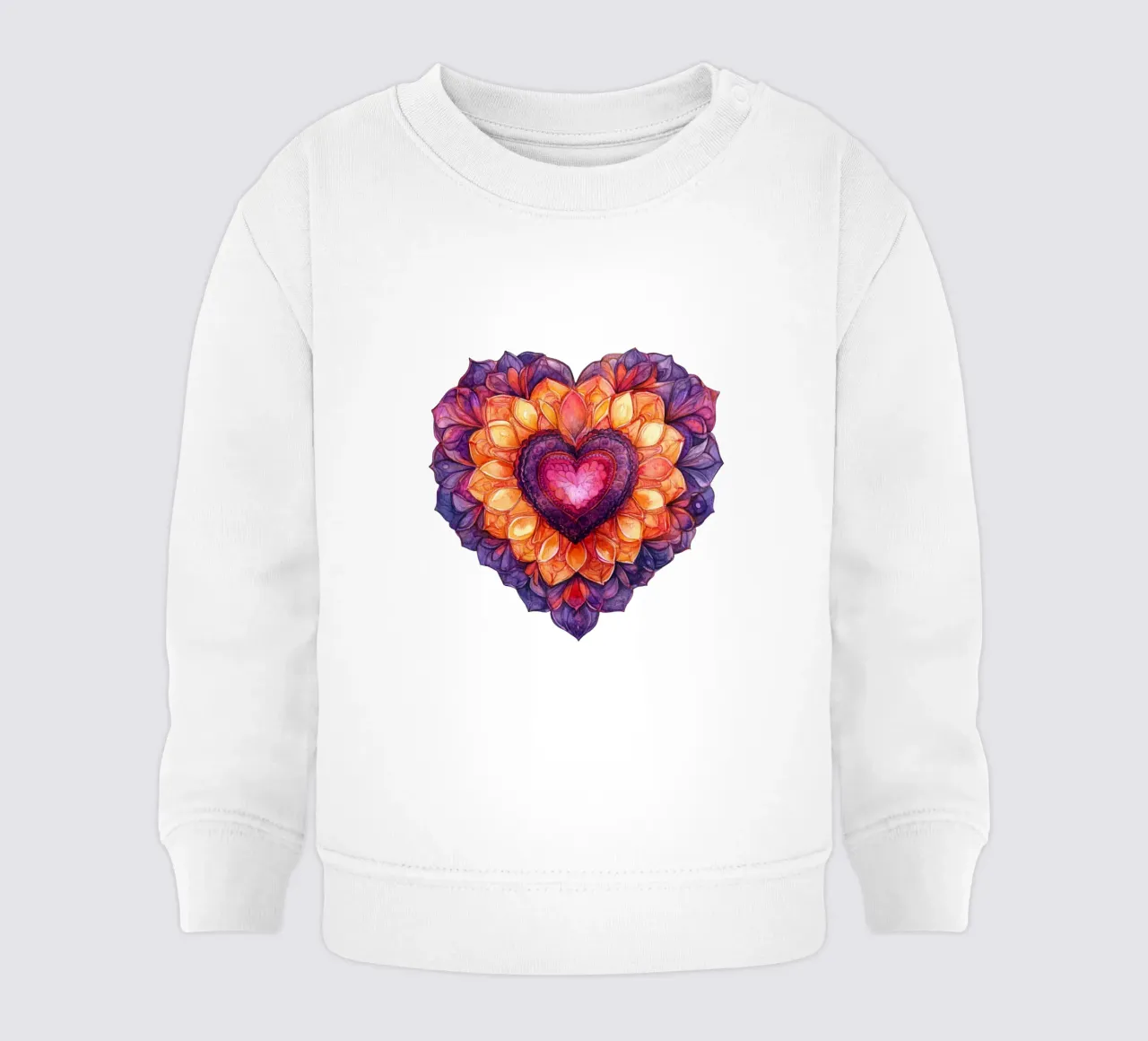 Mandala dell'amore ad acquerello felpa neonato da Spiritual Touch