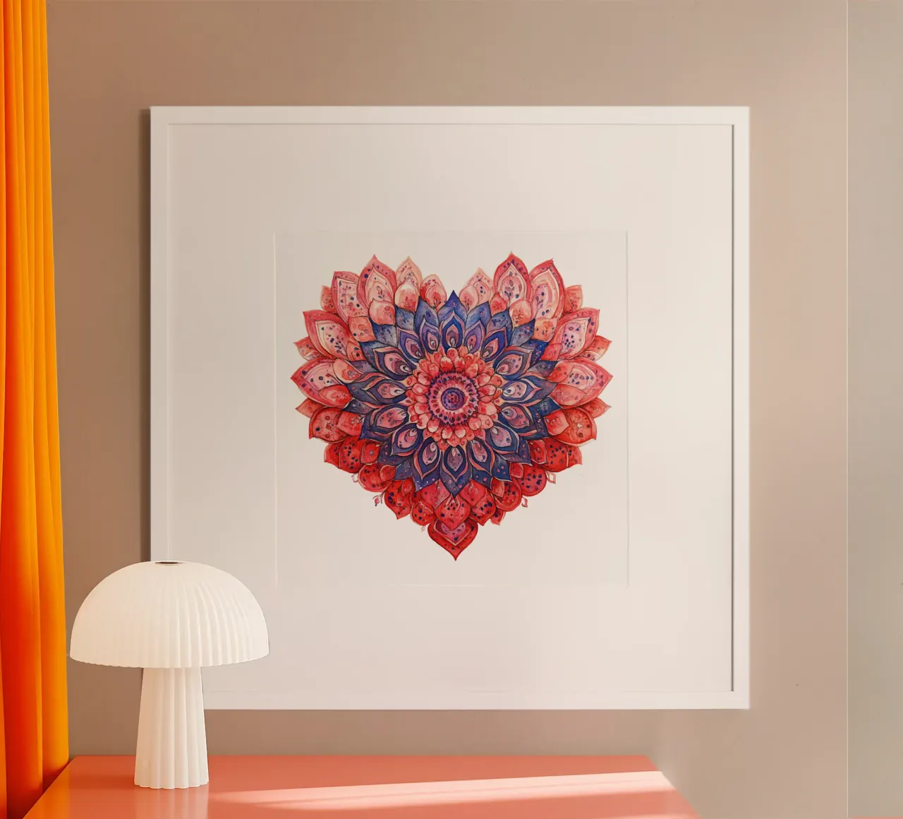 Mandala dell'amore ad acquerello poster da Spiritual Touch