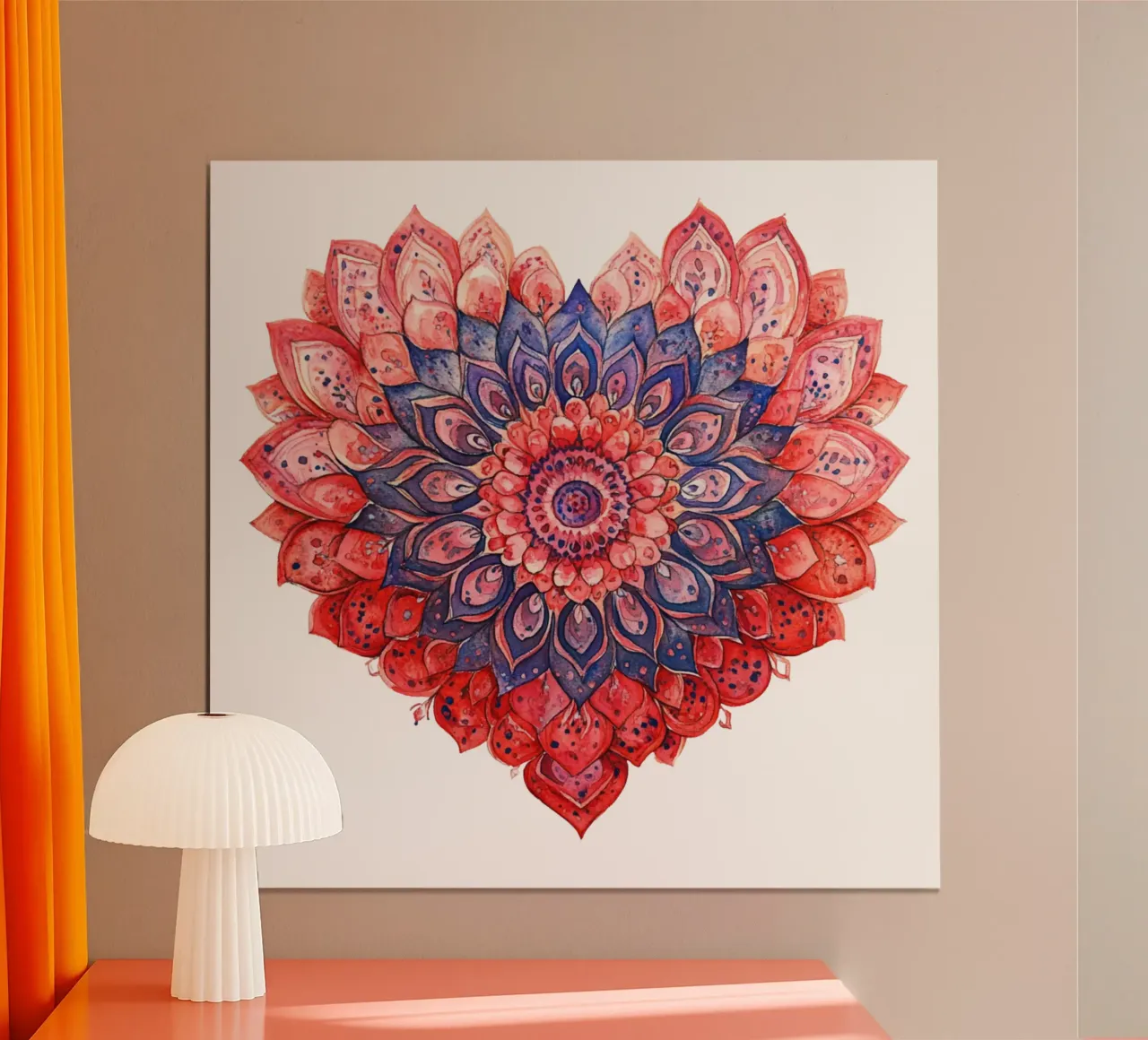 Mandala dell'amore ad acquerello poster da Spiritual Touch
