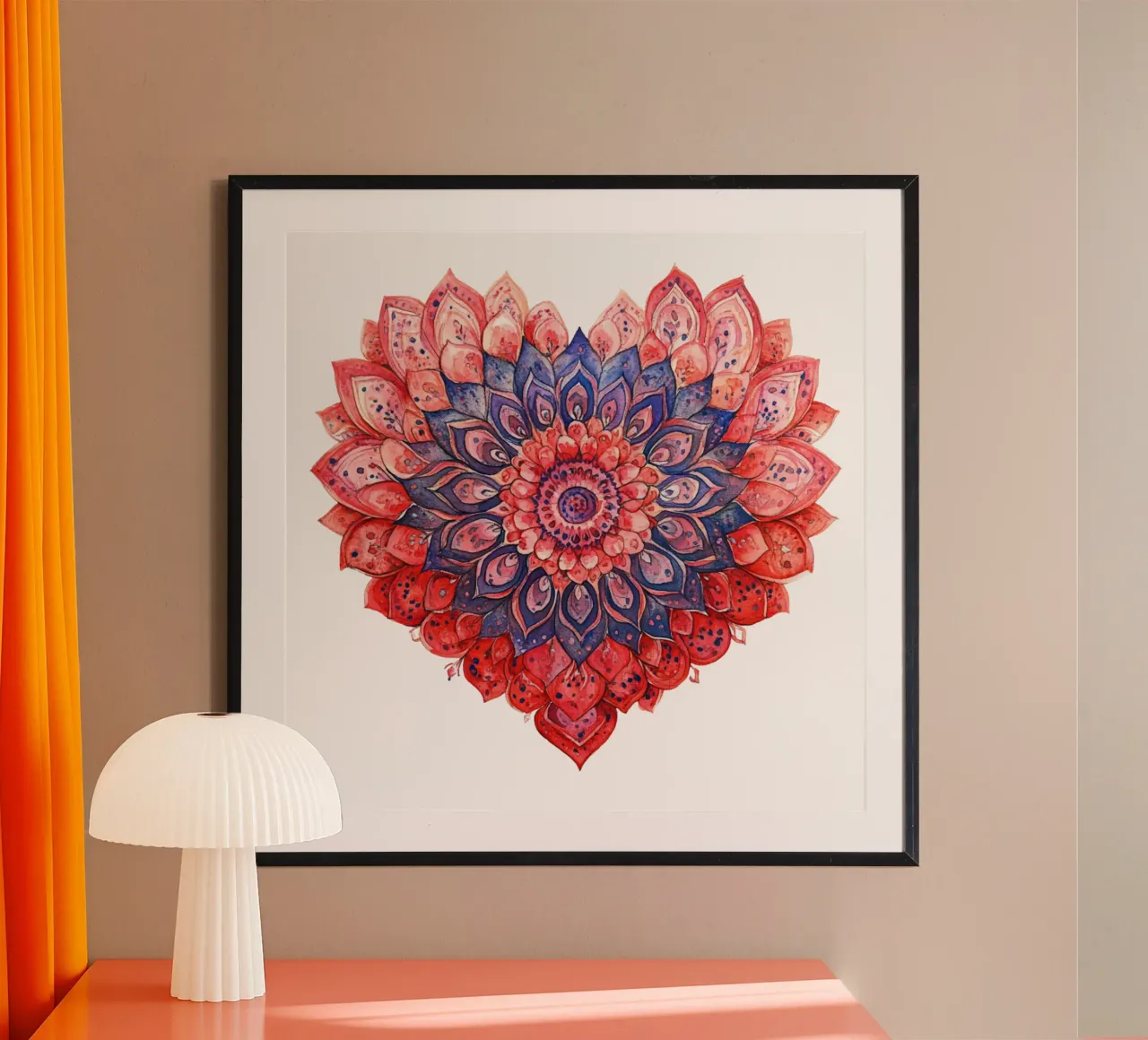 Mandala dell'amore ad acquerello poster da Spiritual Touch