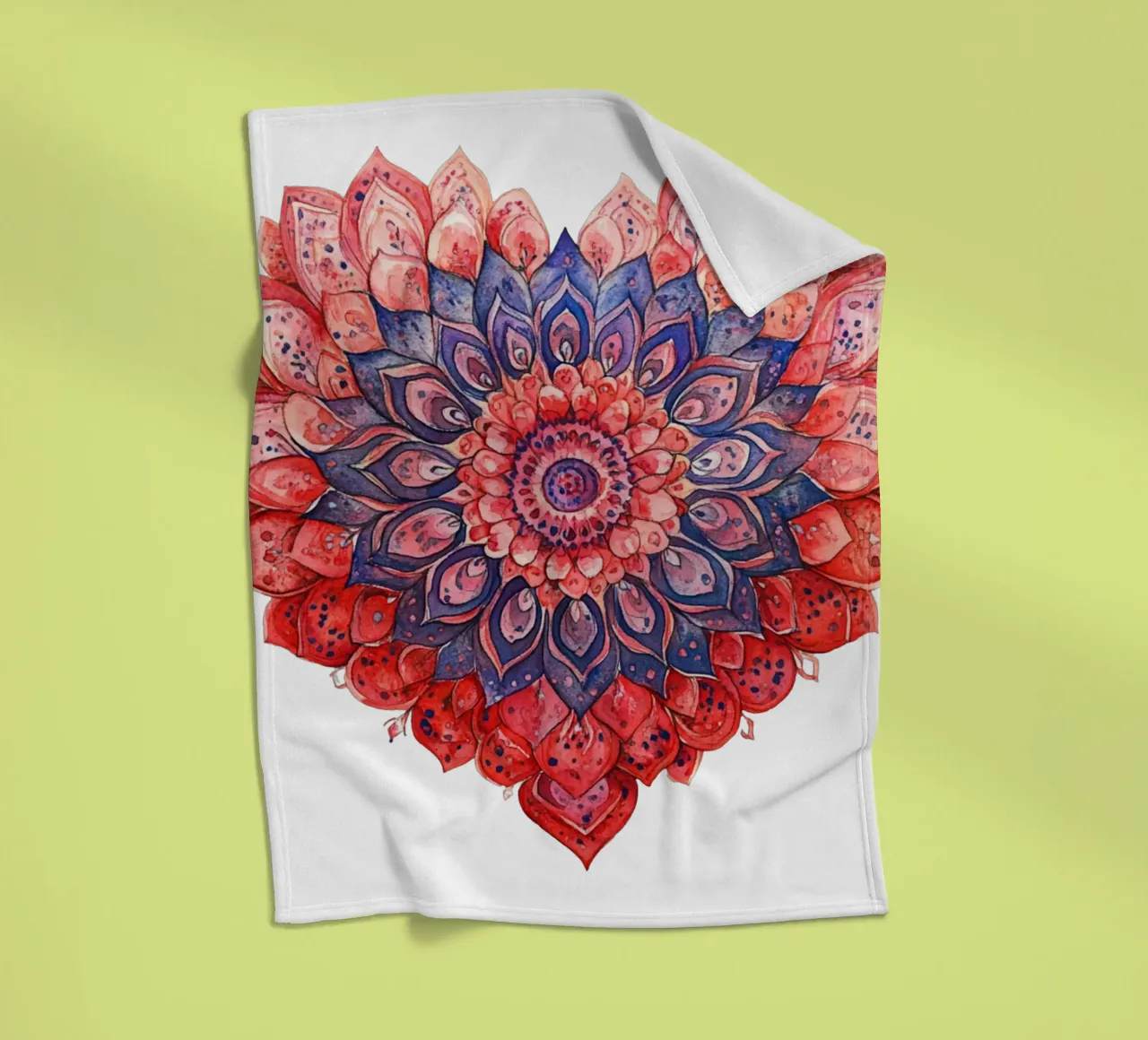 Mandala dell'amore ad acquerello coperta in pile da Spiritual Touch
