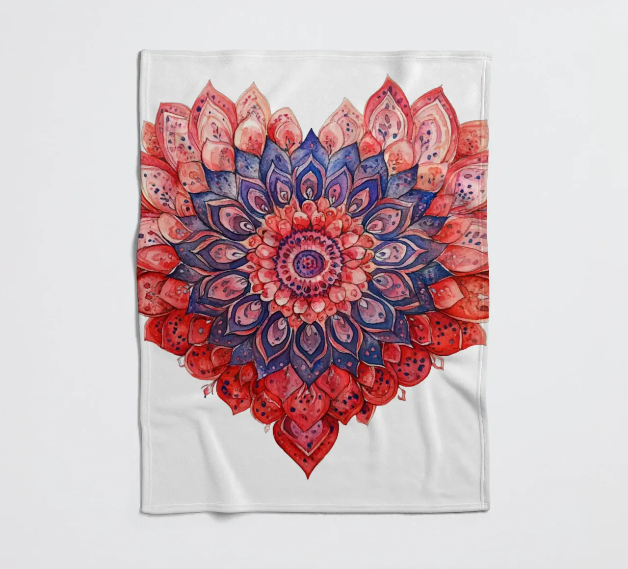 Mandala dell'amore ad acquerello coperta in pile da Spiritual Touch