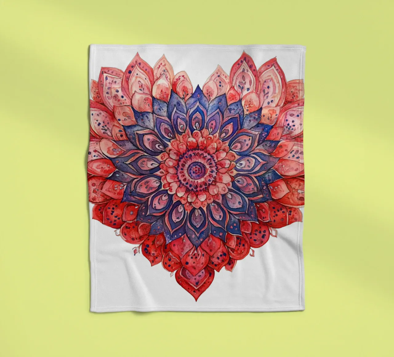 Mandala dell'amore ad acquerello coperta in pile da Spiritual Touch