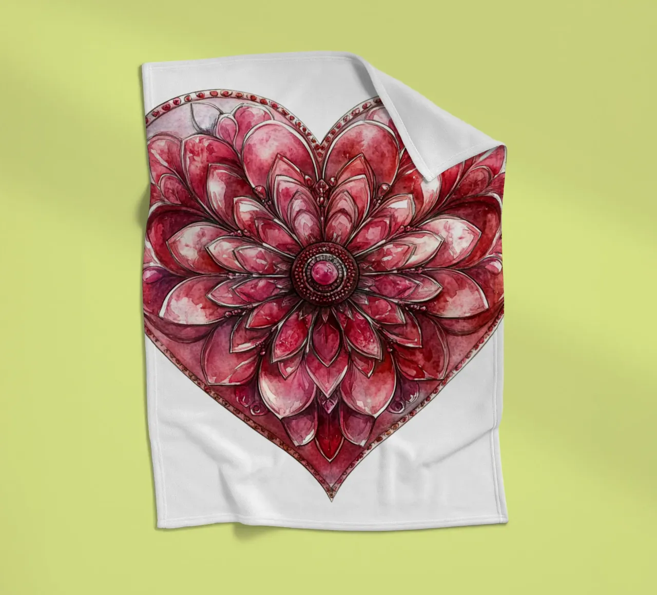 Mandala dell'amore ad acquerello coperta in pile da Spiritual Touch
