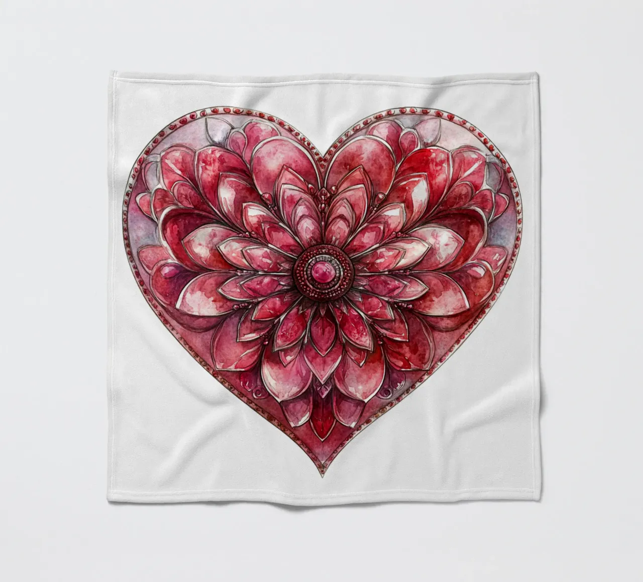 Mandala dell'amore ad acquerello coperta in pile da Spiritual Touch