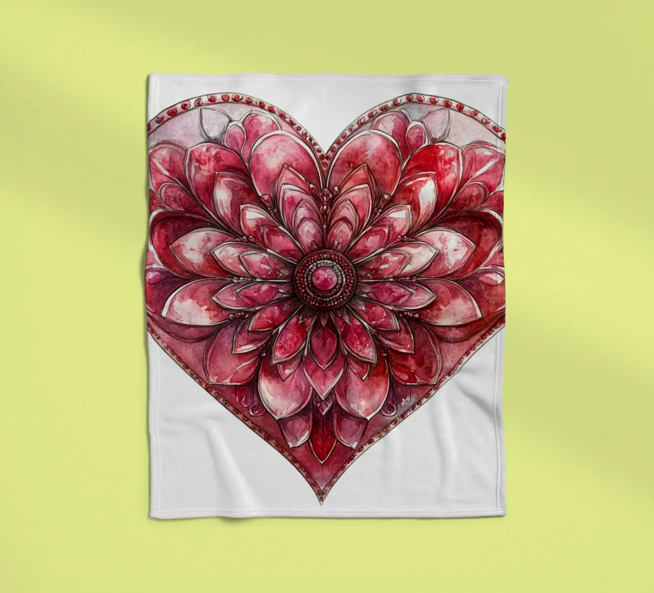 Mandala dell'amore ad acquerello coperta in pile da Spiritual Touch
