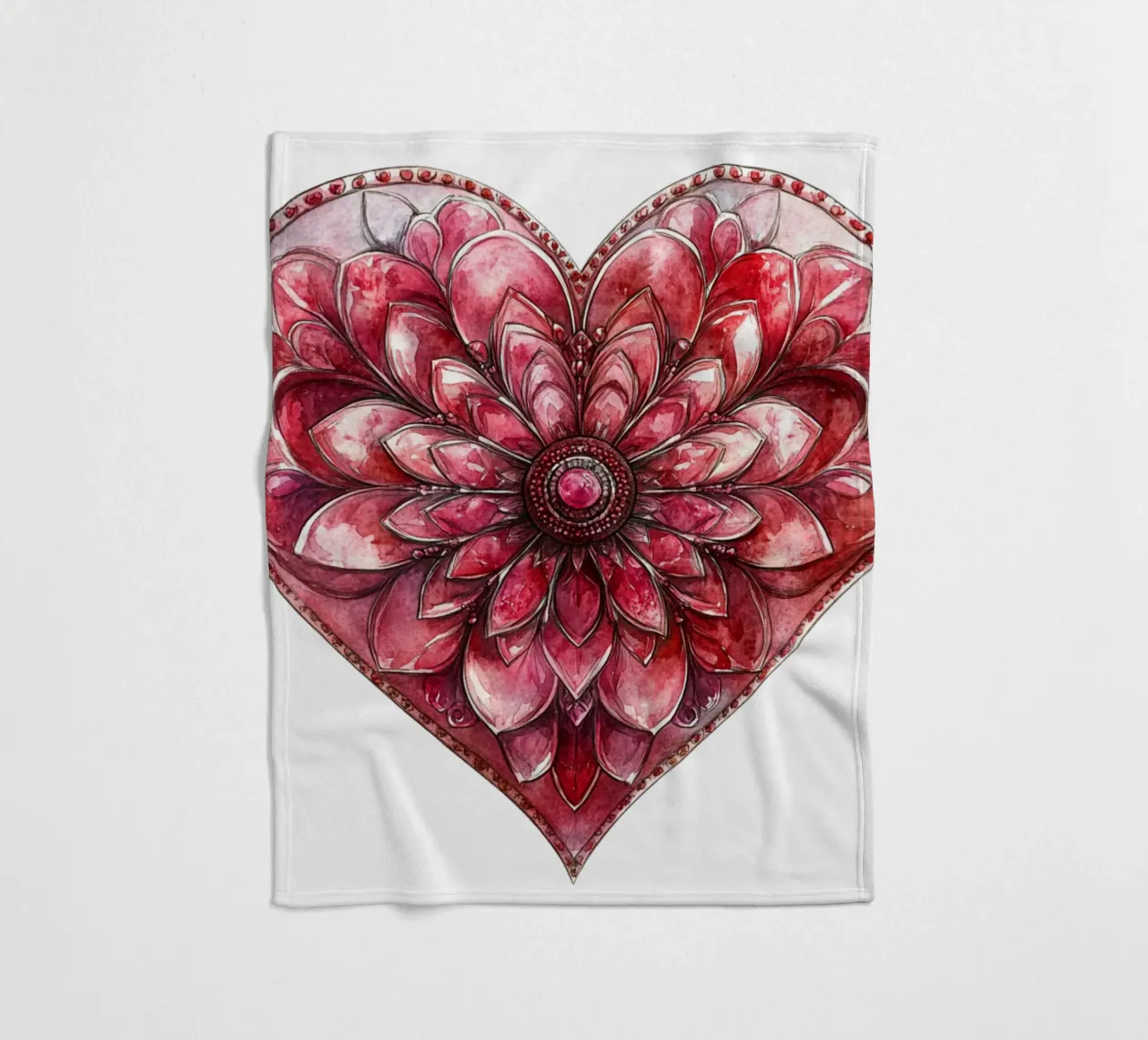 Mandala dell'amore ad acquerello coperta in pile da Spiritual Touch