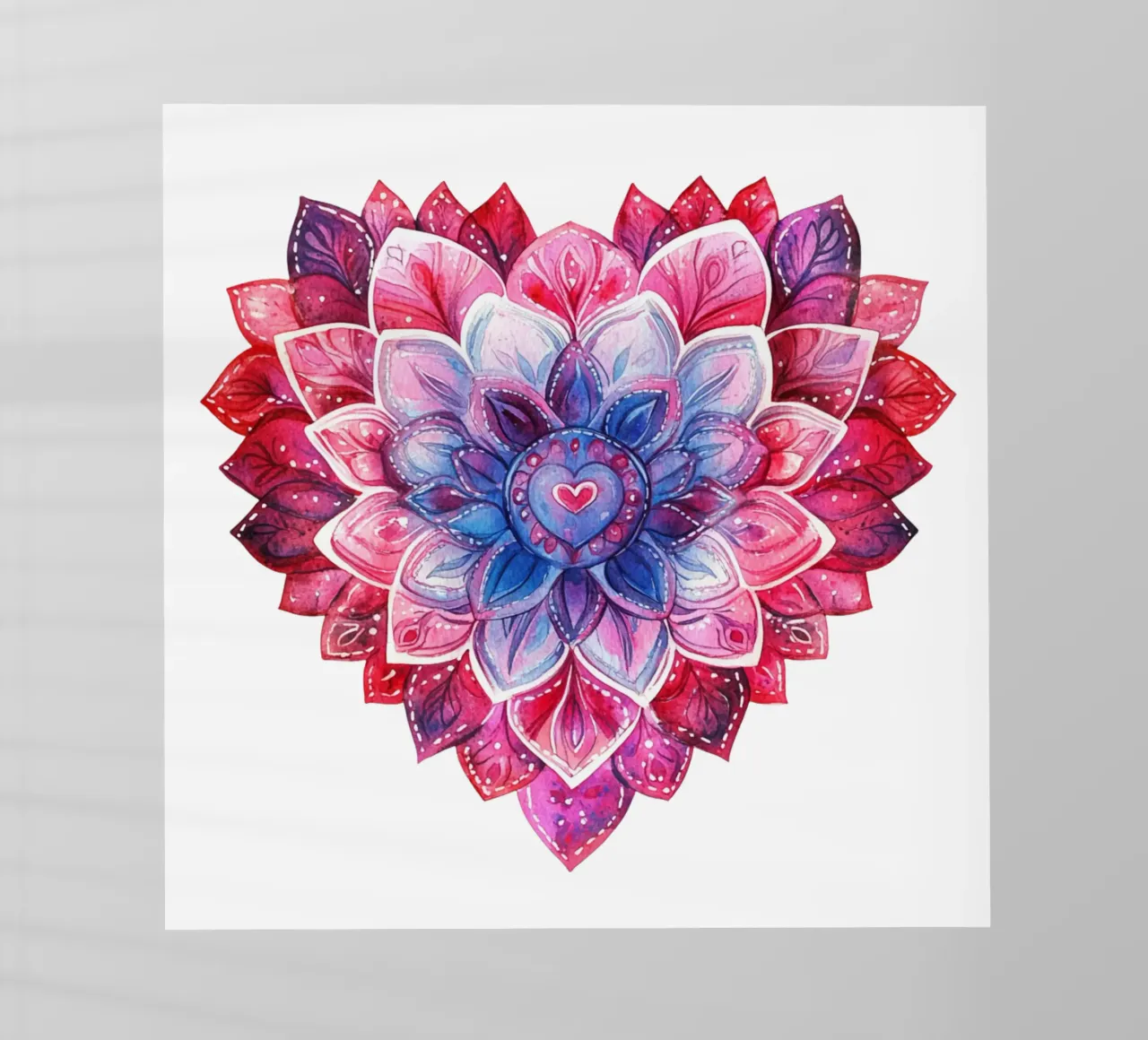 Mandala dell'amore ad acquerello pellicola backlit da Spiritual Touch