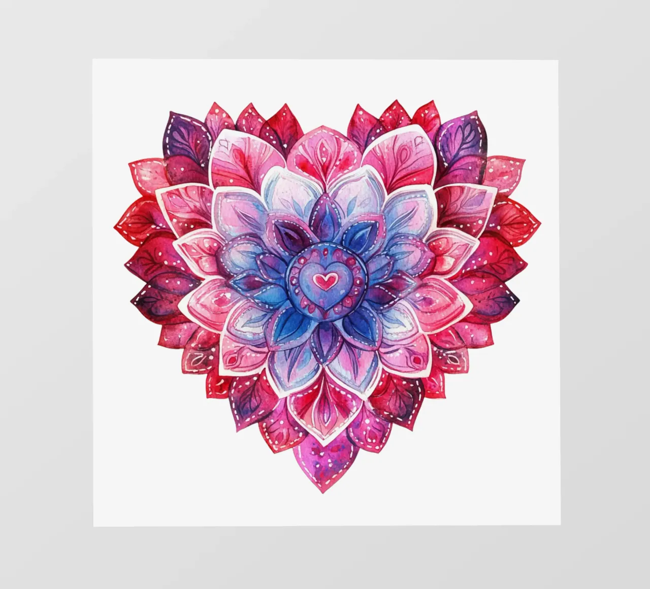 Mandala dell'amore ad acquerello pellicola backlit da Spiritual Touch