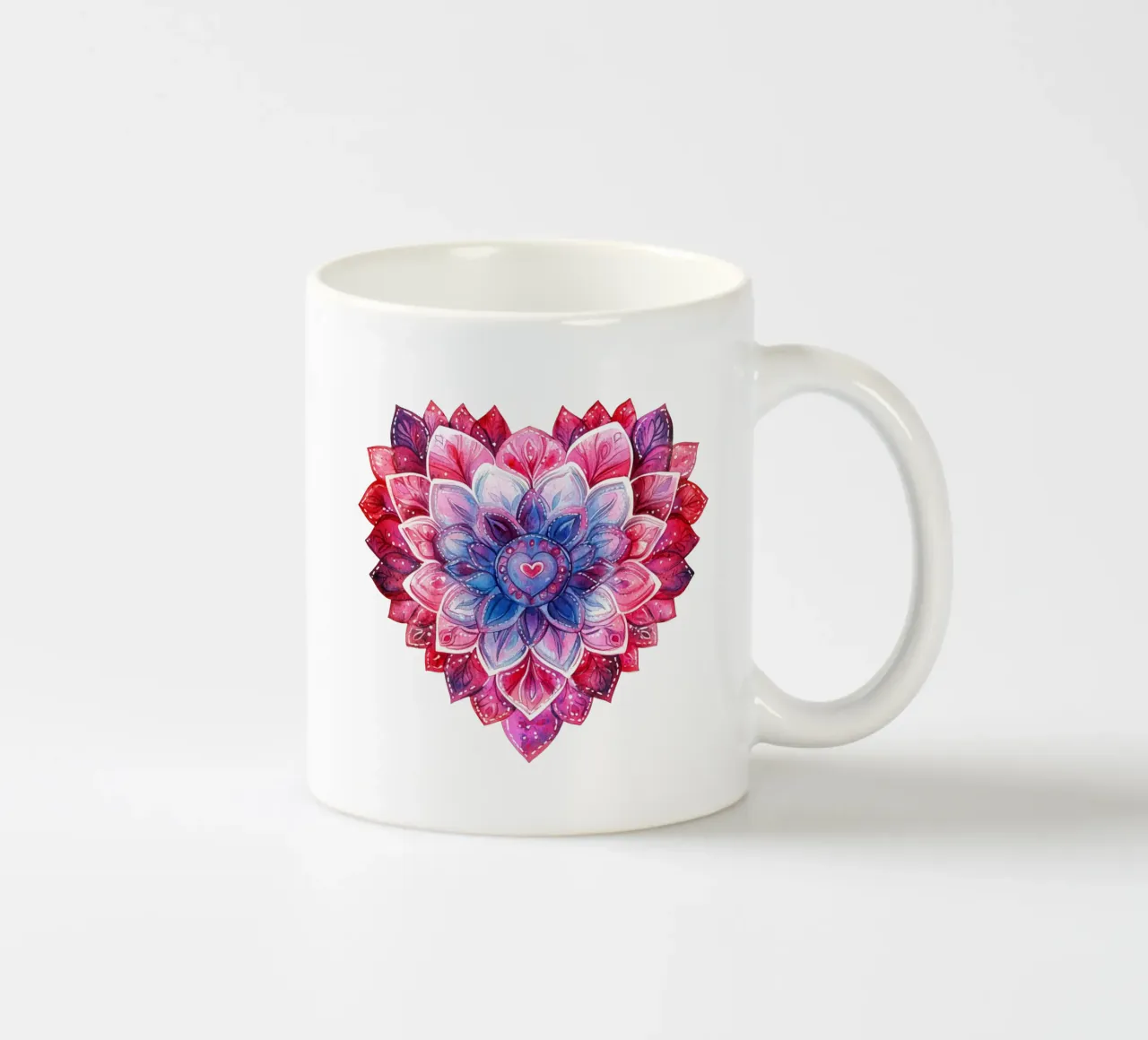 Mandala dell'amore ad acquerello tazza in ceramica da Spiritual Touch
