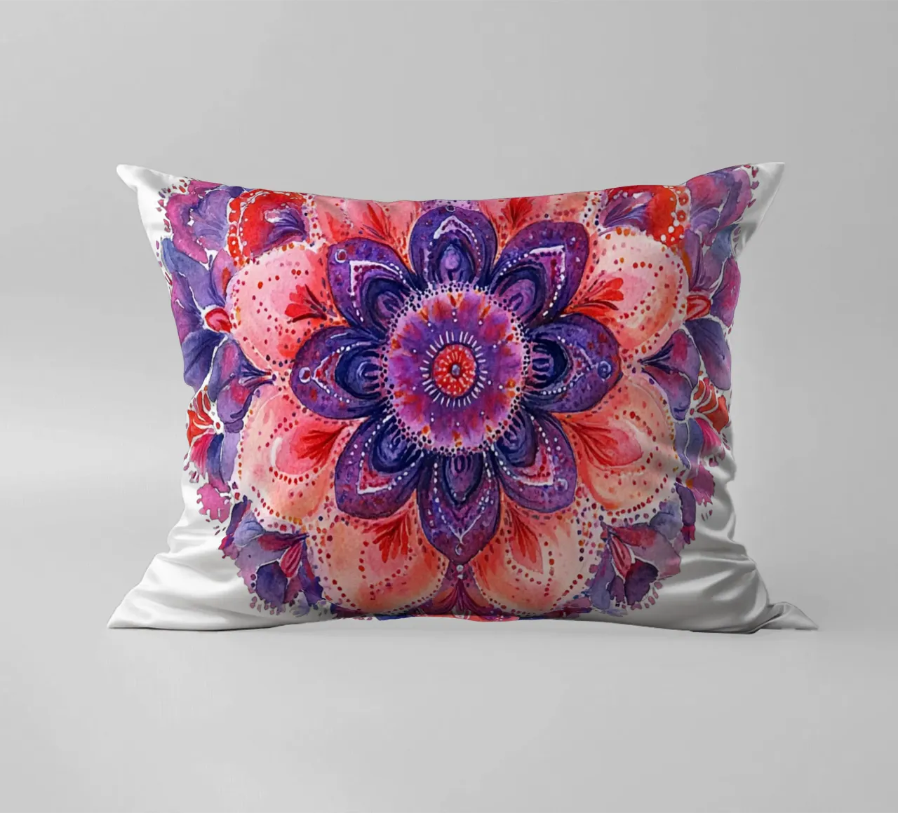 Mandala dell'amore ad acquerello cuscino da Spiritual Touch