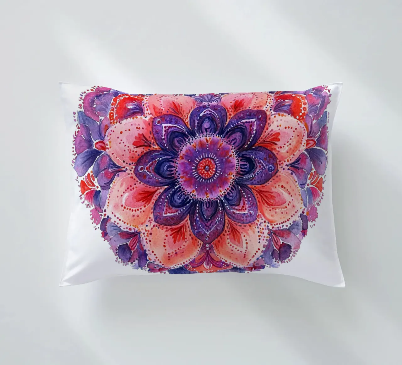 Mandala dell'amore ad acquerello cuscino da Spiritual Touch