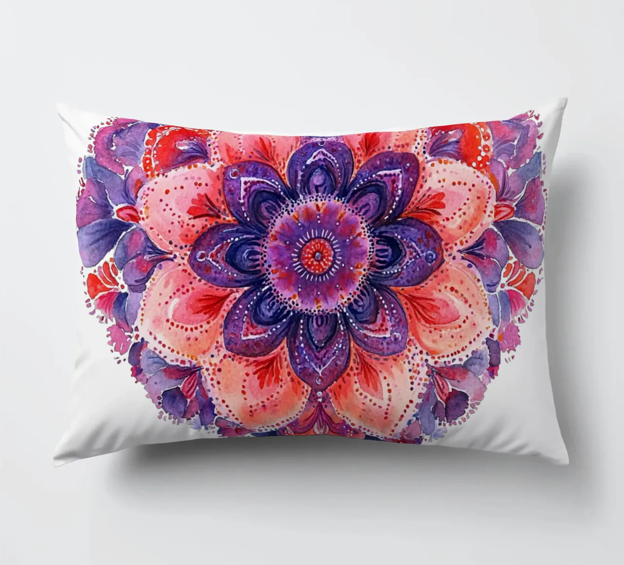 Mandala dell'amore ad acquerello cuscino da Spiritual Touch