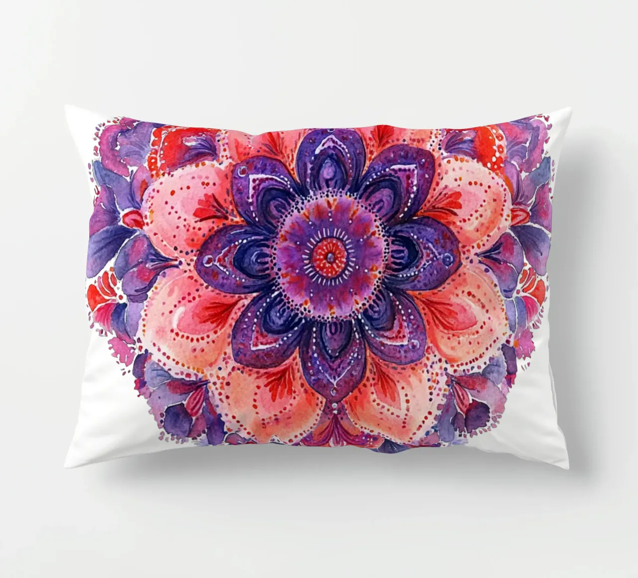 Mandala dell'amore ad acquerello cuscino da Spiritual Touch