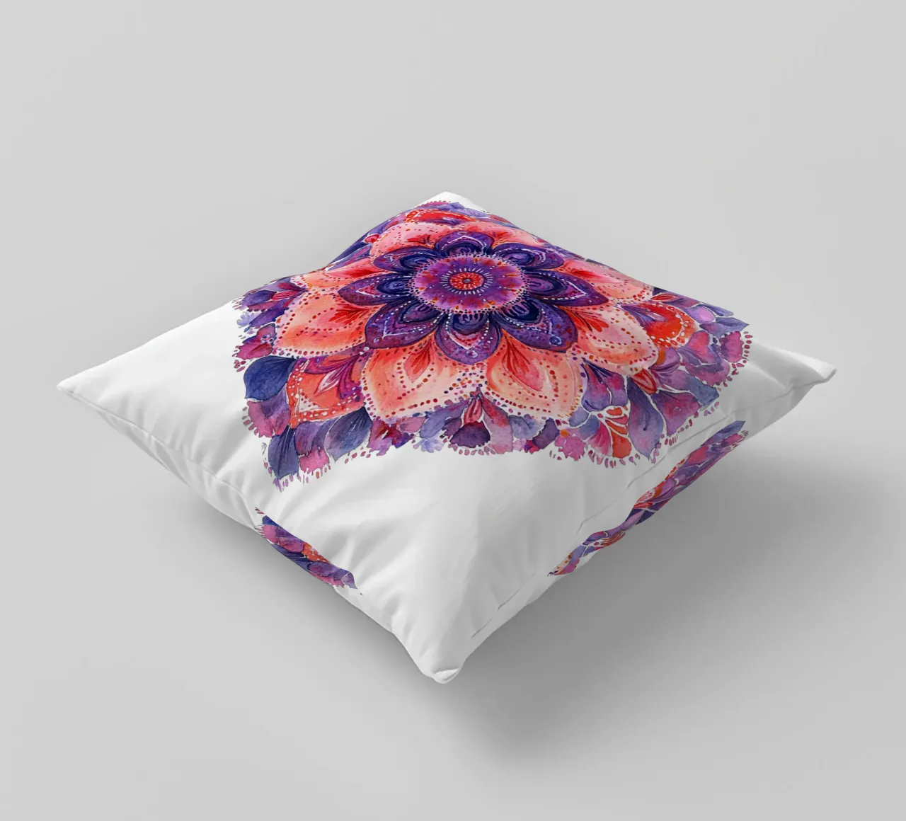 Mandala dell'amore ad acquerello cuscino da Spiritual Touch